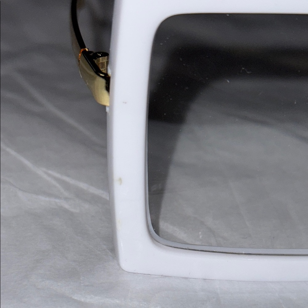 NWOT-White Square Frame Glasses - Picture 9 of 11